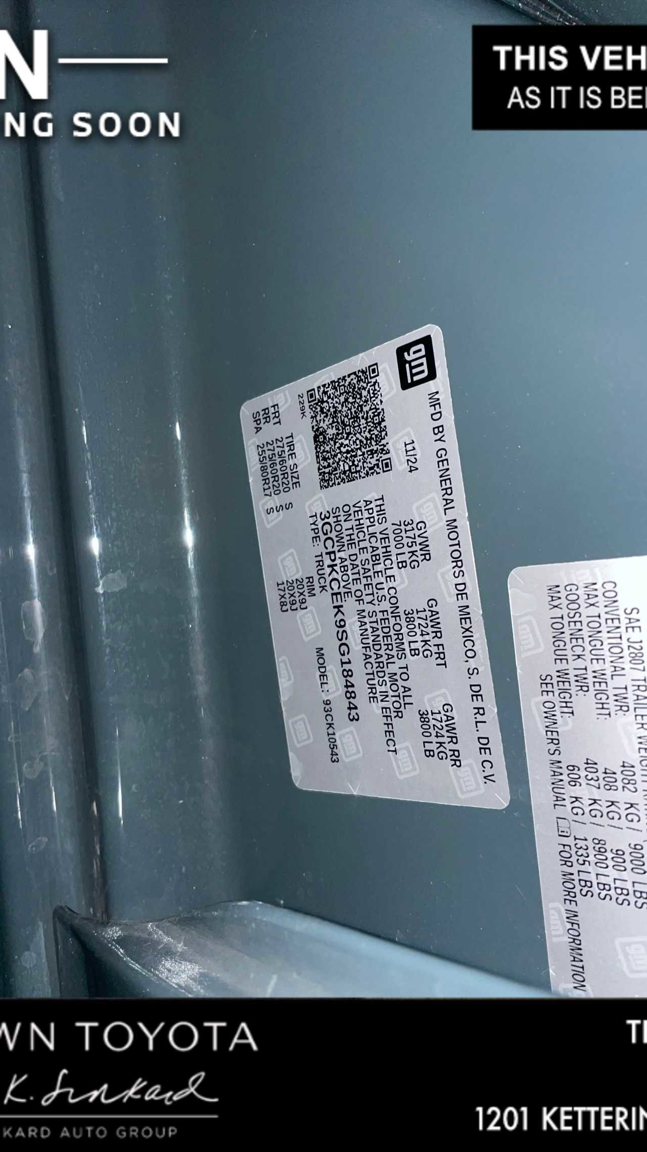 Used 2025 Chevrolet Silverado 1500 Custom Trail Boss w/ Turbomax Blackout Package image 8