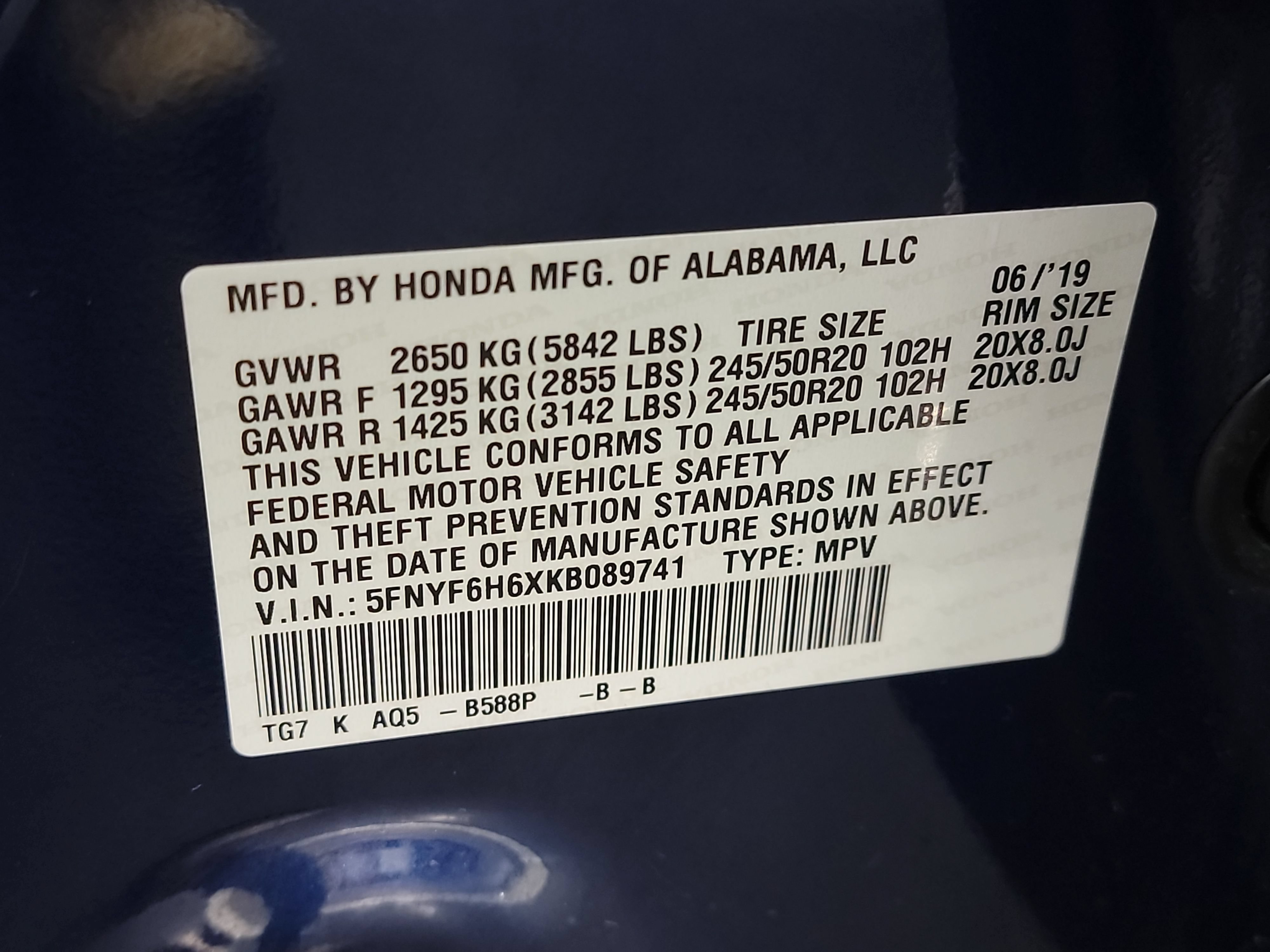 Used 2019 Honda Pilot Touring image 33