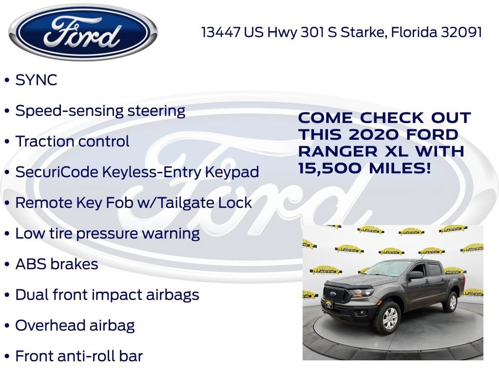 Certified 2020 Ford Ranger XL w/ Equipment Group 101A Mid image 32