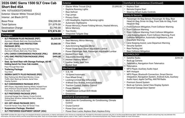 New 2026 GMC Sierra 1500 SLT w/ SLT Premium Plus Package AWD/4WD image 26