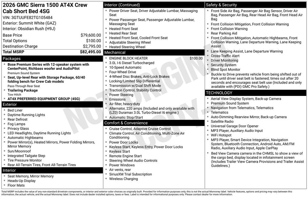 Used 2026 GMC Sierra 1500 AT4X AWD/4WD image 39