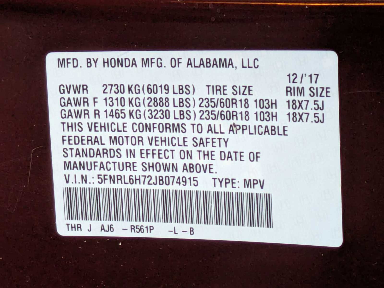 Used 2018 Honda Odyssey EX-L image 37