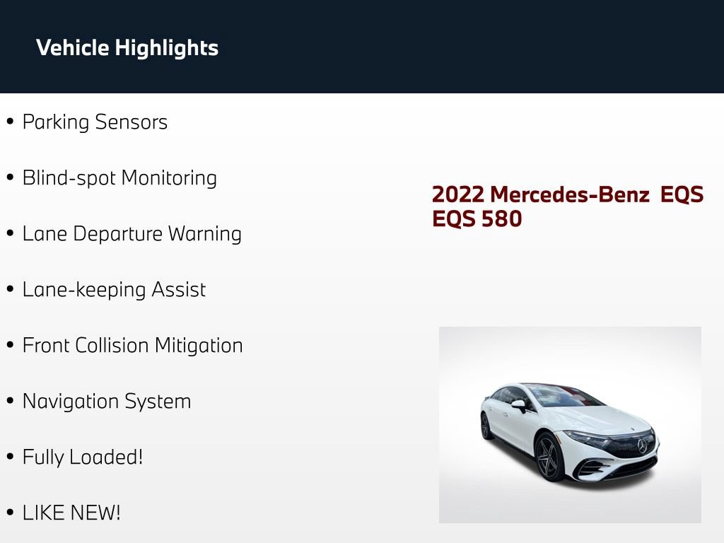Used 2022 Mercedes-Benz EQS 580 4MATIC Sedan image 5