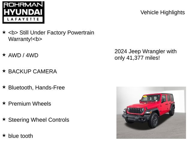 Used 2024 Jeep Wrangler Sport S image 8