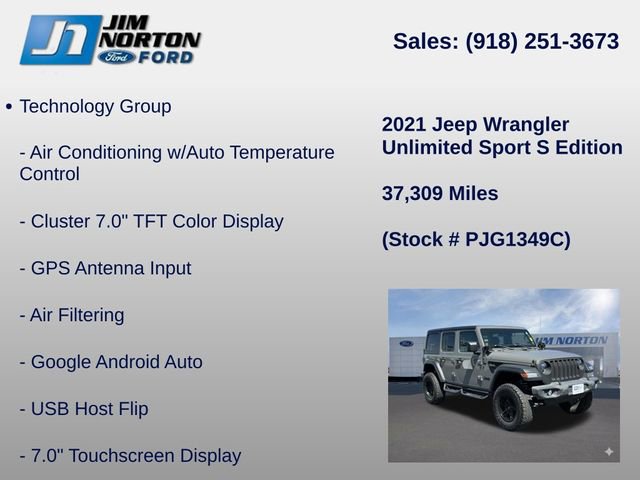 Used 2021 Jeep Wrangler Unlimited Sport image 36