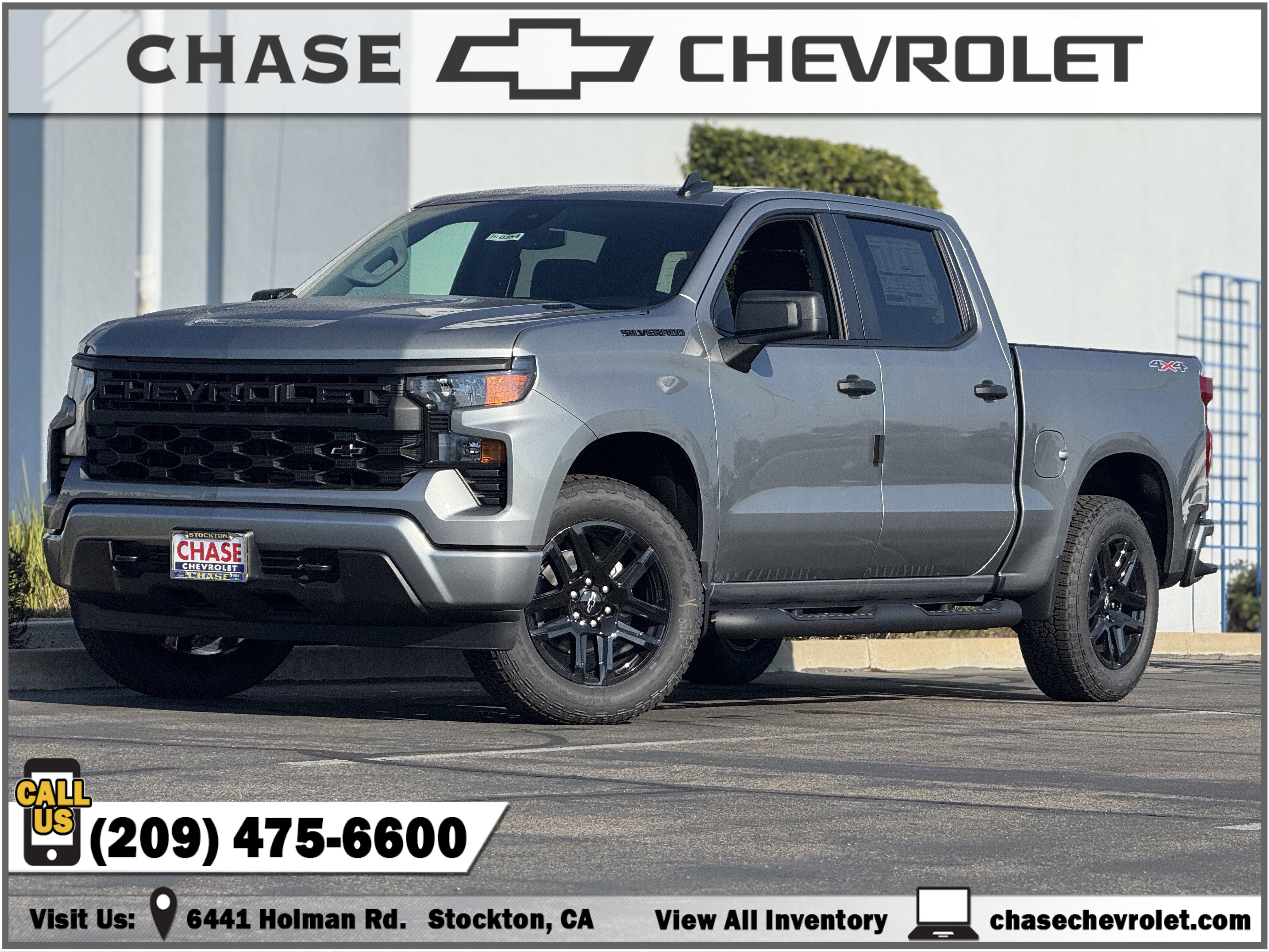 New 2026 Chevrolet Silverado 1500 Custom w/ Turbomax Blackout Package image 1