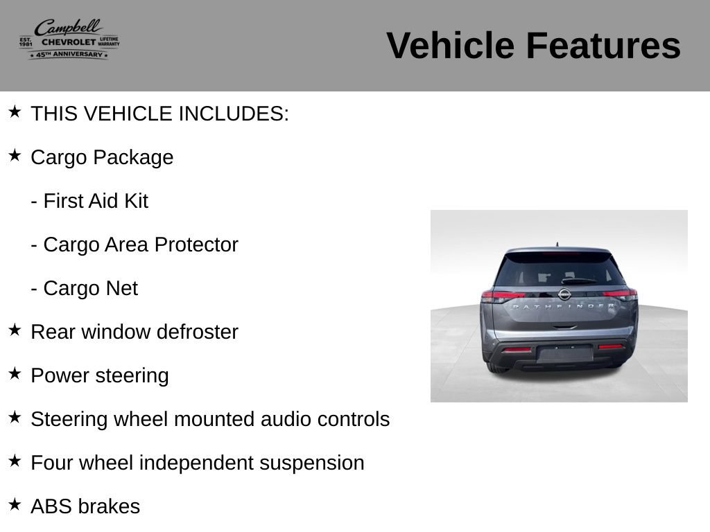 Used 2024 Nissan Pathfinder S w/ Cargo Package FWD image 5