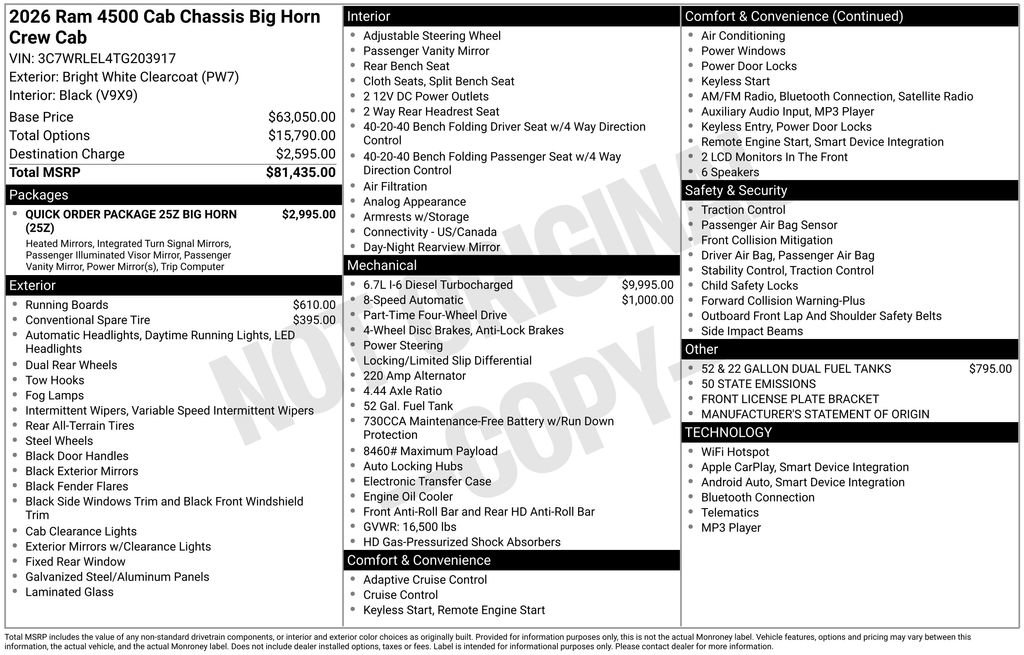 New 2026 RAM 4500 4x4 Crew Cab DRW image 6