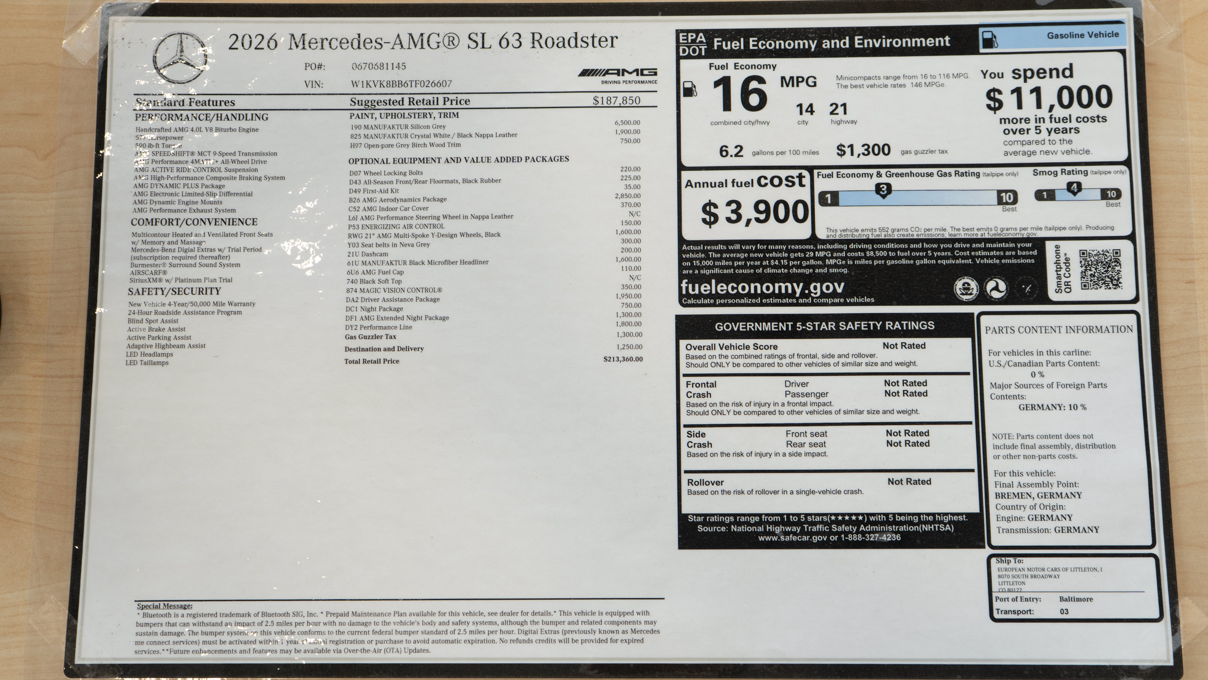 Used 2026 Mercedes-Benz SL 63 AMG 4MATIC image 40