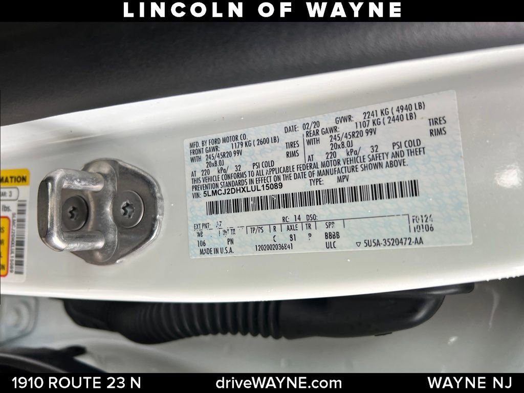 Certified 2020 Lincoln Corsair Reserve w/ Equipment Group 201A AWD/4WD image 26