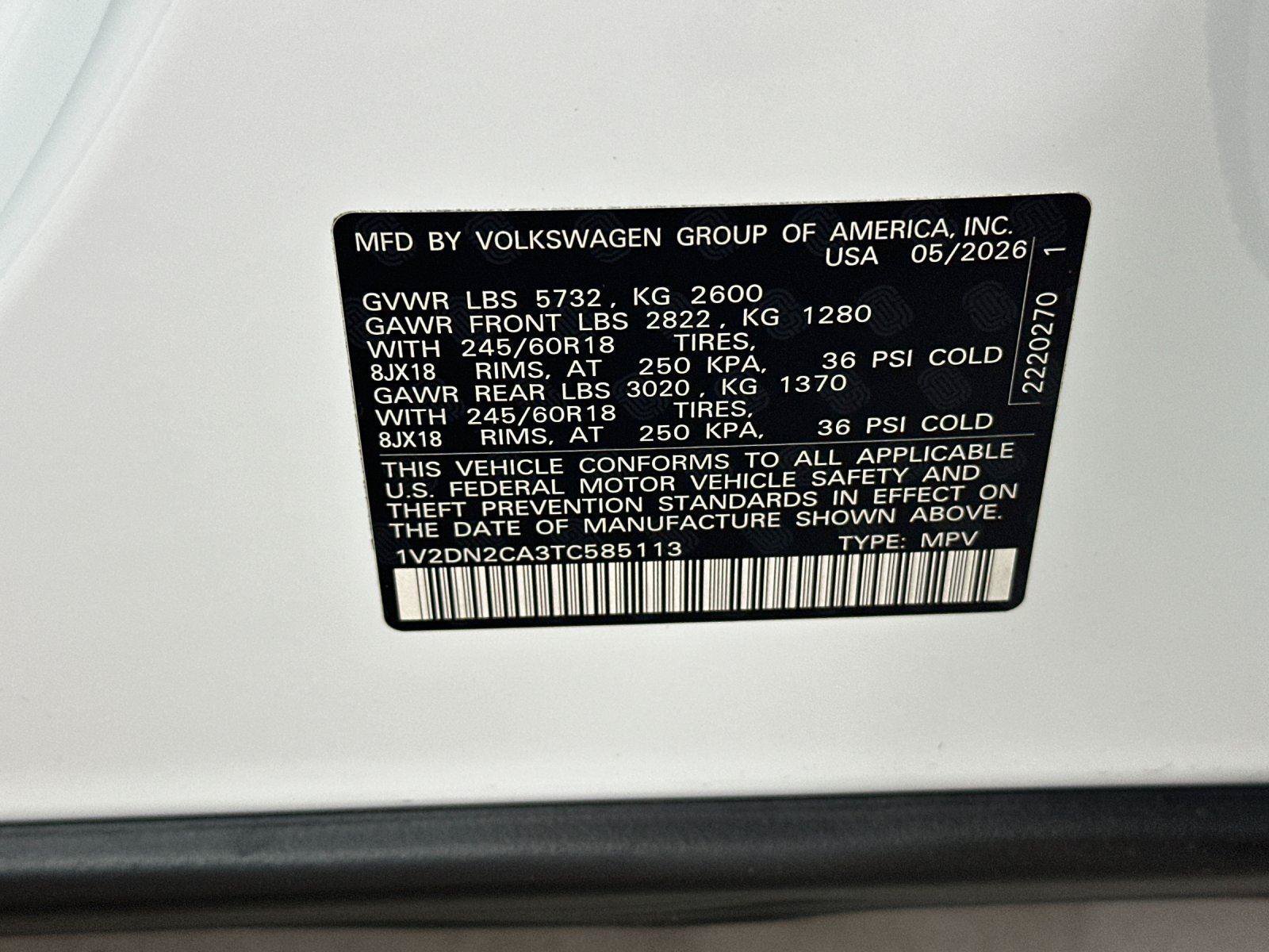 New 2026 Volkswagen Atlas SE FWD image 27