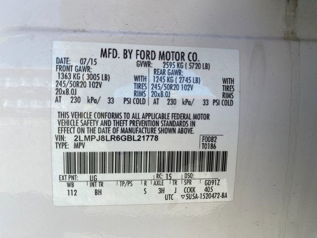 Used 2016 Lincoln MKX Reserve w/ Cargo Utility Package image 33