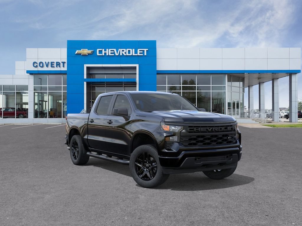 New 2026 Chevrolet Silverado 1500 Custom w/ Turbomax Blackout Package RWD image 1
