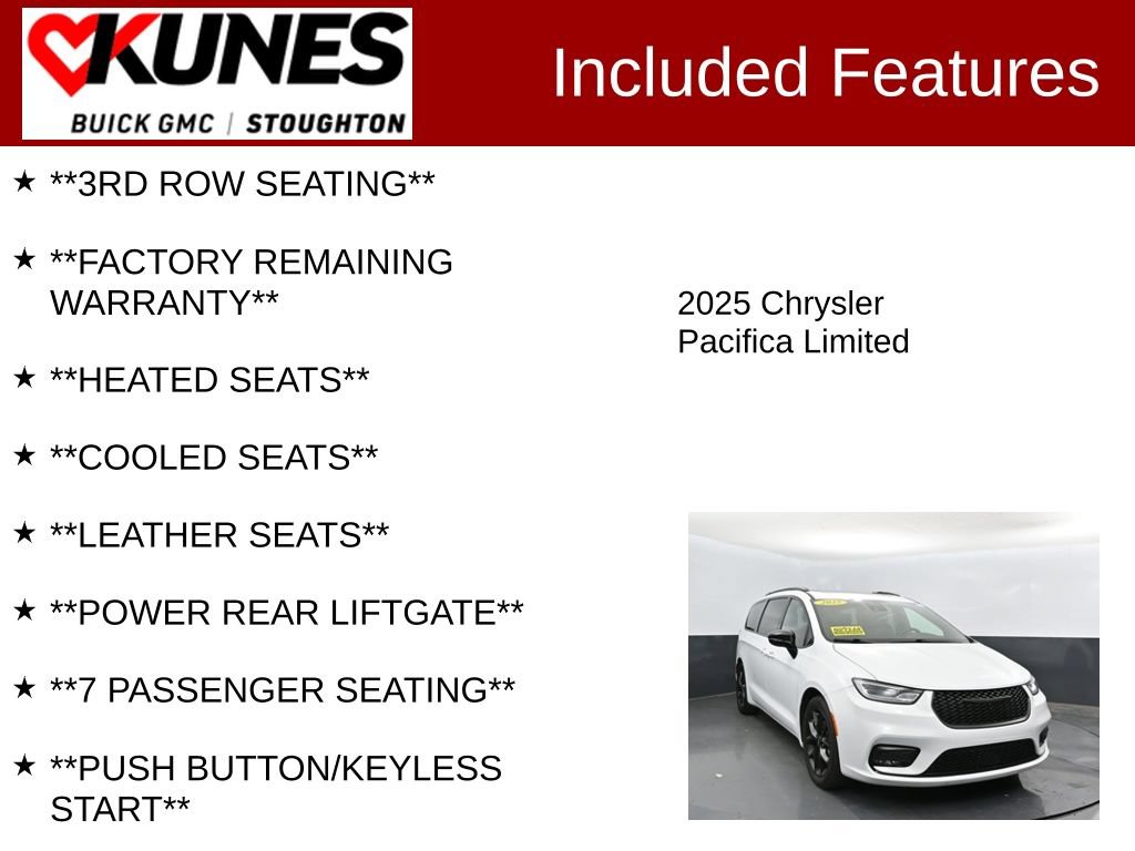 Used 2025 Chrysler Pacifica Limited FWD image 3