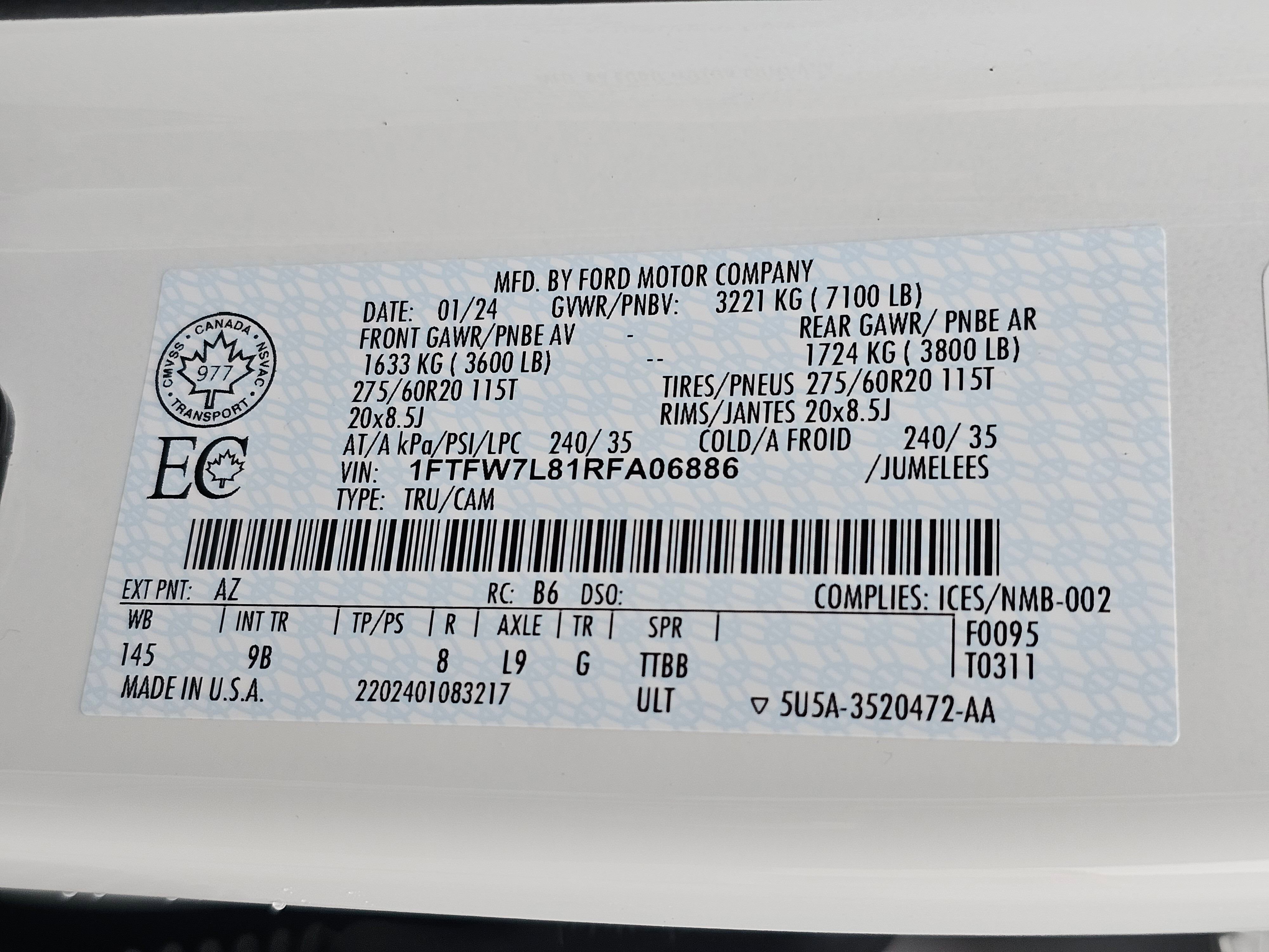 Used 2024 Ford F150 Platinum w/ FX4 Off-Road Package image 62