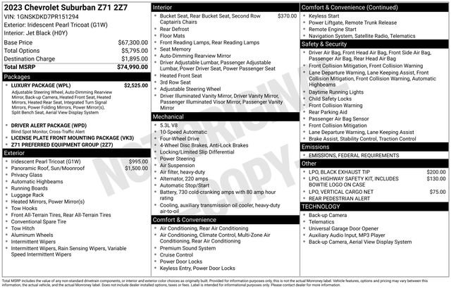 Used 2023 Chevrolet Suburban Z71 w/ Luxury Package