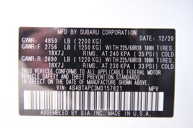 Used 2021 Subaru Outback Touring w/ Popular Package #2 AWD/4WD image 9