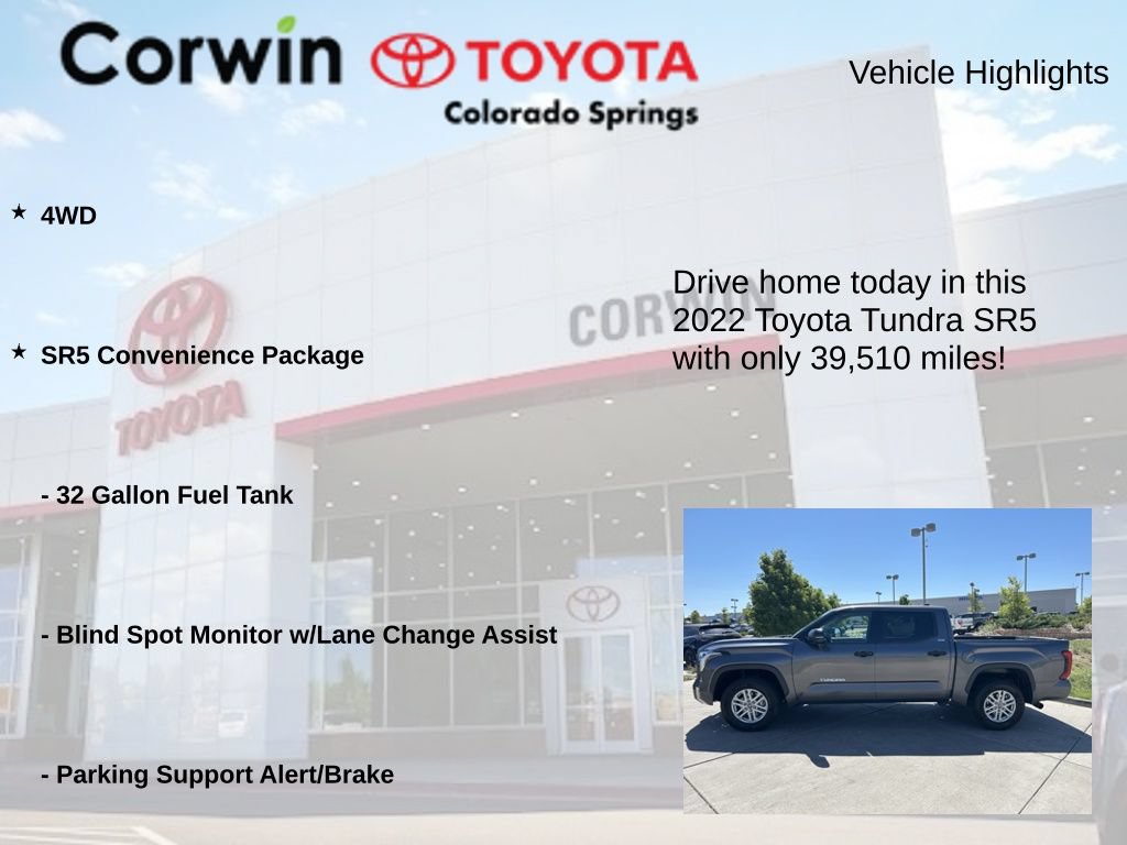 Used 2022 Toyota Tundra SR5 w/ SR5 Convenience Package AWD/4WD image 6