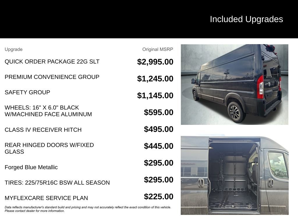 New 2026 RAM ProMaster 3500 w/ Quick Order Package 22G SLT image 4