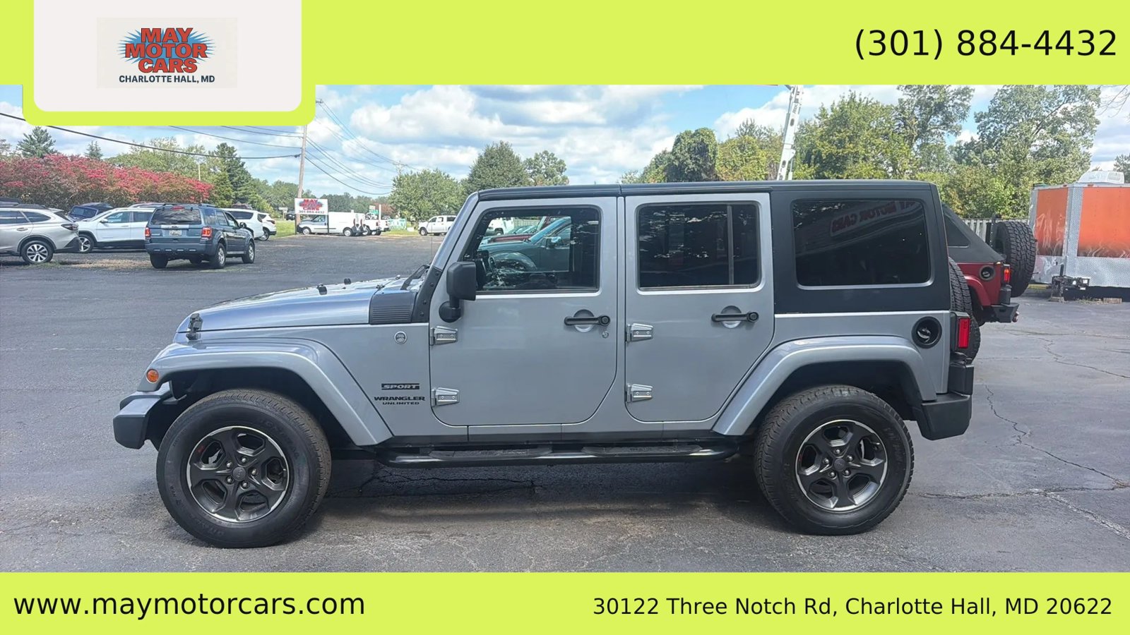 Used 2015 Jeep Wrangler Unlimited Sport w/ Quick Order Package 24S AWD/4WD image 1