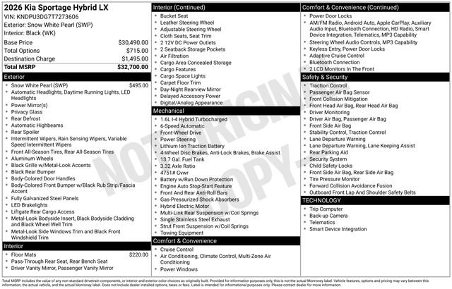 Certified 2026 Kia Sportage LX image 13