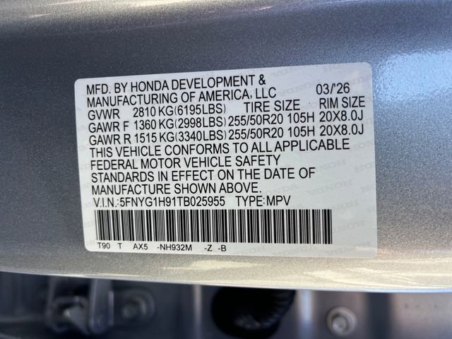 New 2026 Honda Pilot Black Edition image 21