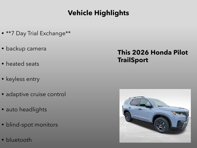New 2026 Honda Pilot TrailSport image 5