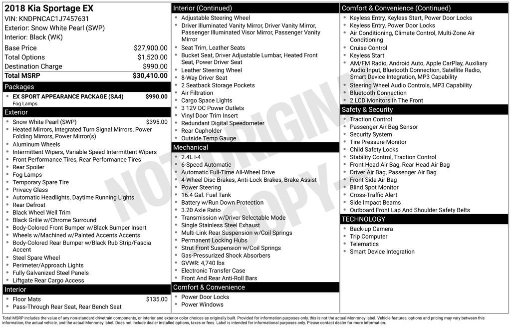 Used 2018 Kia Sportage EX w/ EX Sport Appearance Package image 12