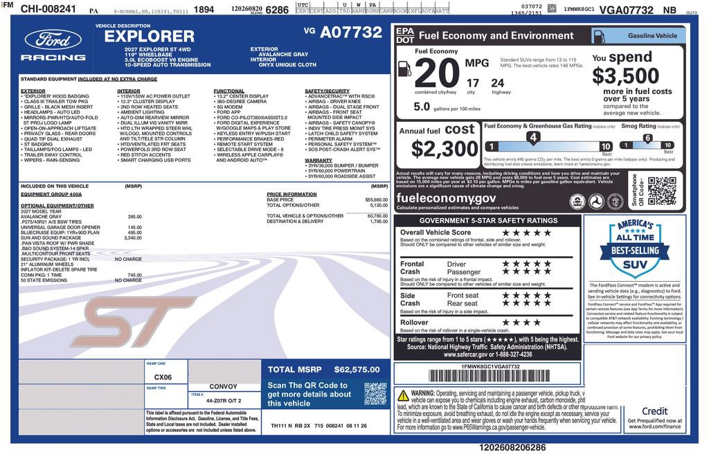 New 2027 Ford Explorer ST w/ Sun And Sound Package AWD/4WD image 24