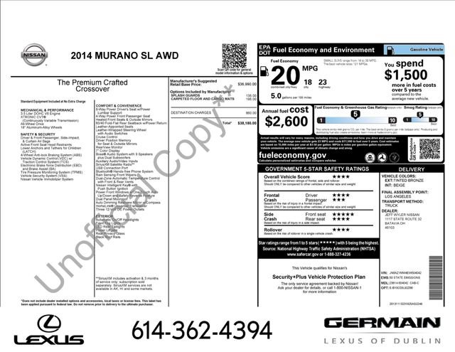 Used 2014 Nissan Murano SL AWD/4WD image 18