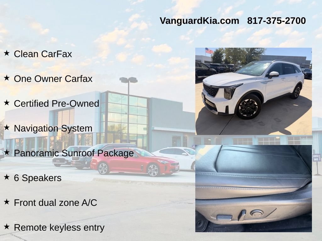 Certified 2025 Kia Sorento S w/ Panoramic Sunroof Package FWD image 6