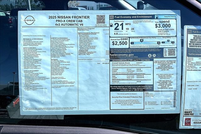 New 2025 Nissan Frontier Pro-X w/ Pro Convenience Package RWD image 14