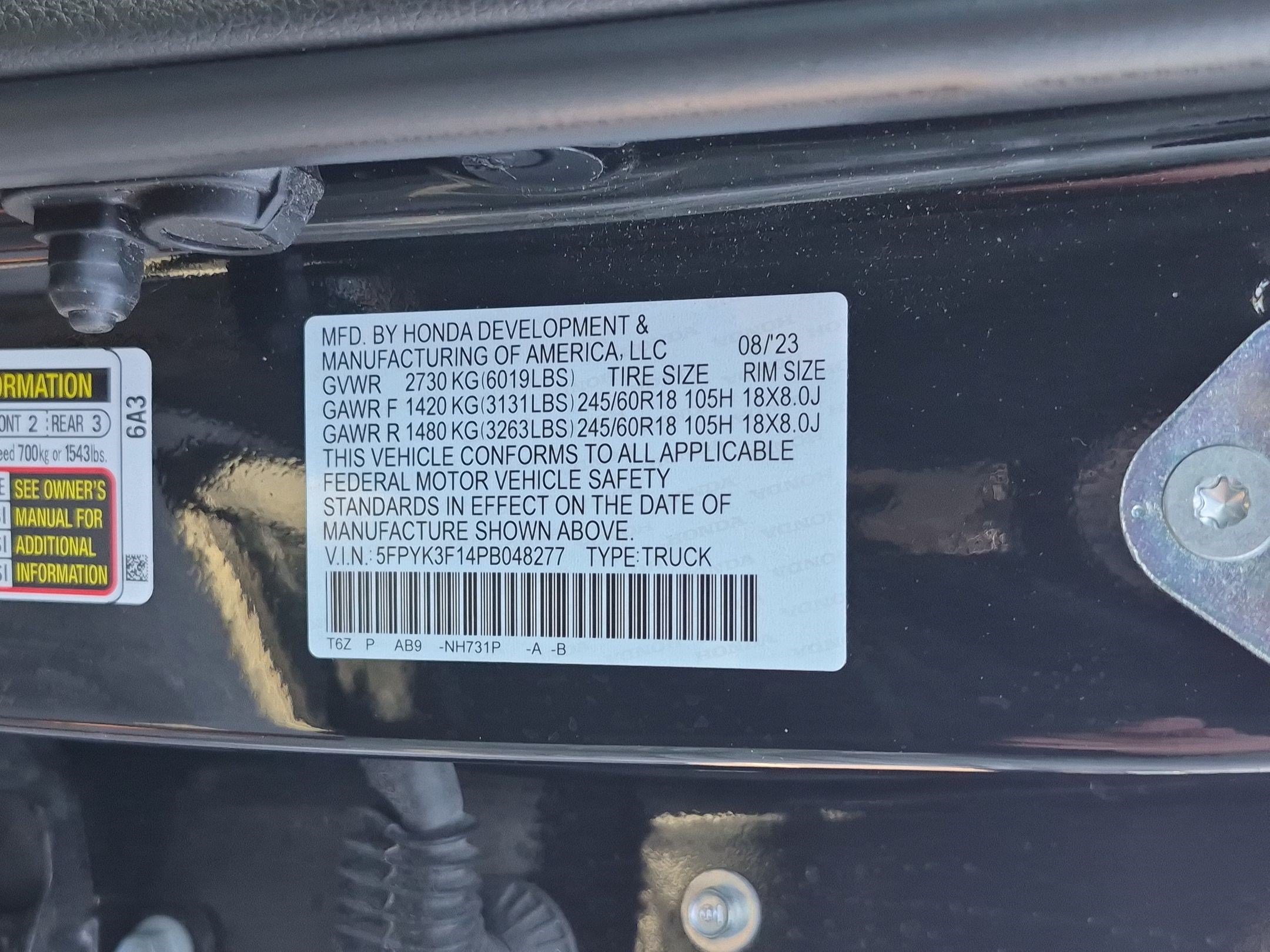 Certified 2023 Honda Ridgeline Sport image 33