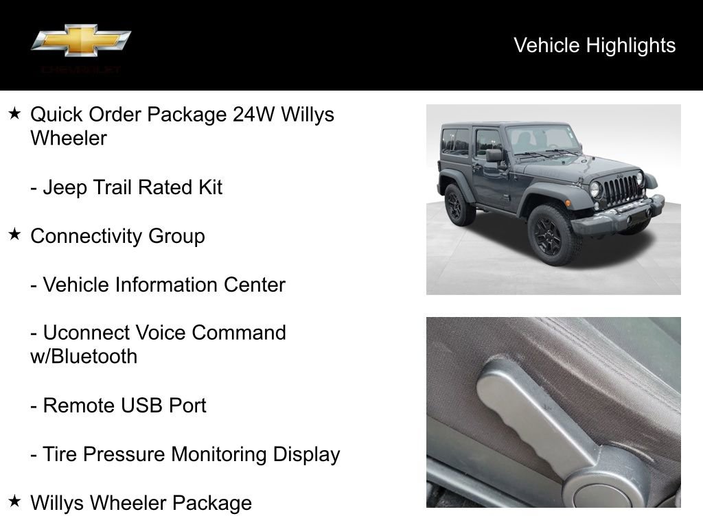 Used 2017 Jeep Wrangler Willys Wheeler image 19