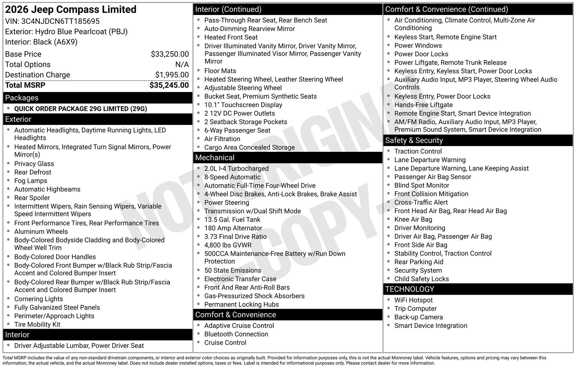 New 2026 Jeep Compass Limited image 3