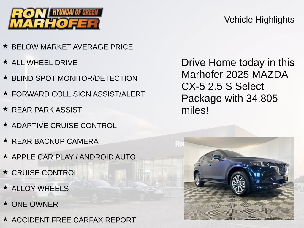 Used 2025 MAZDA CX-5 AWD 2.5 S w/ Select Package image 14