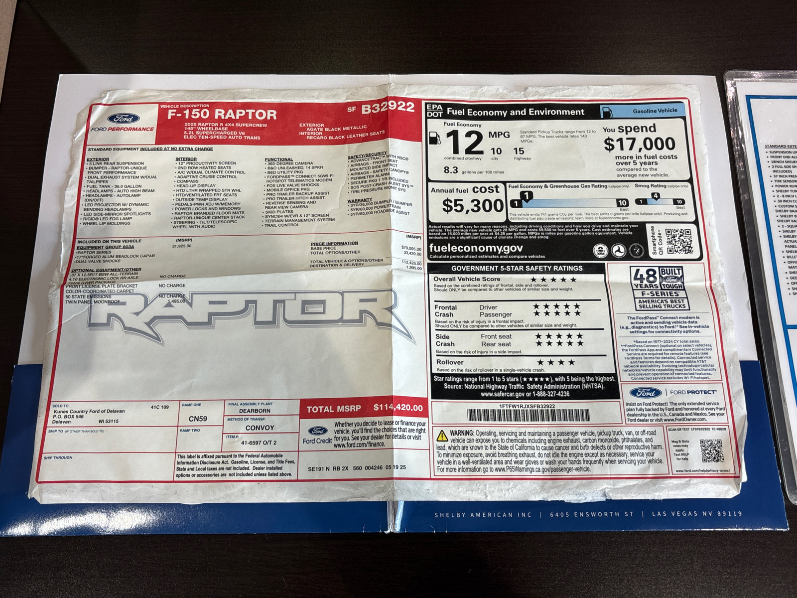 Used 2025 Ford F150 Raptor w/ Equipment Group 803A Raptor R AWD/4WD image 3