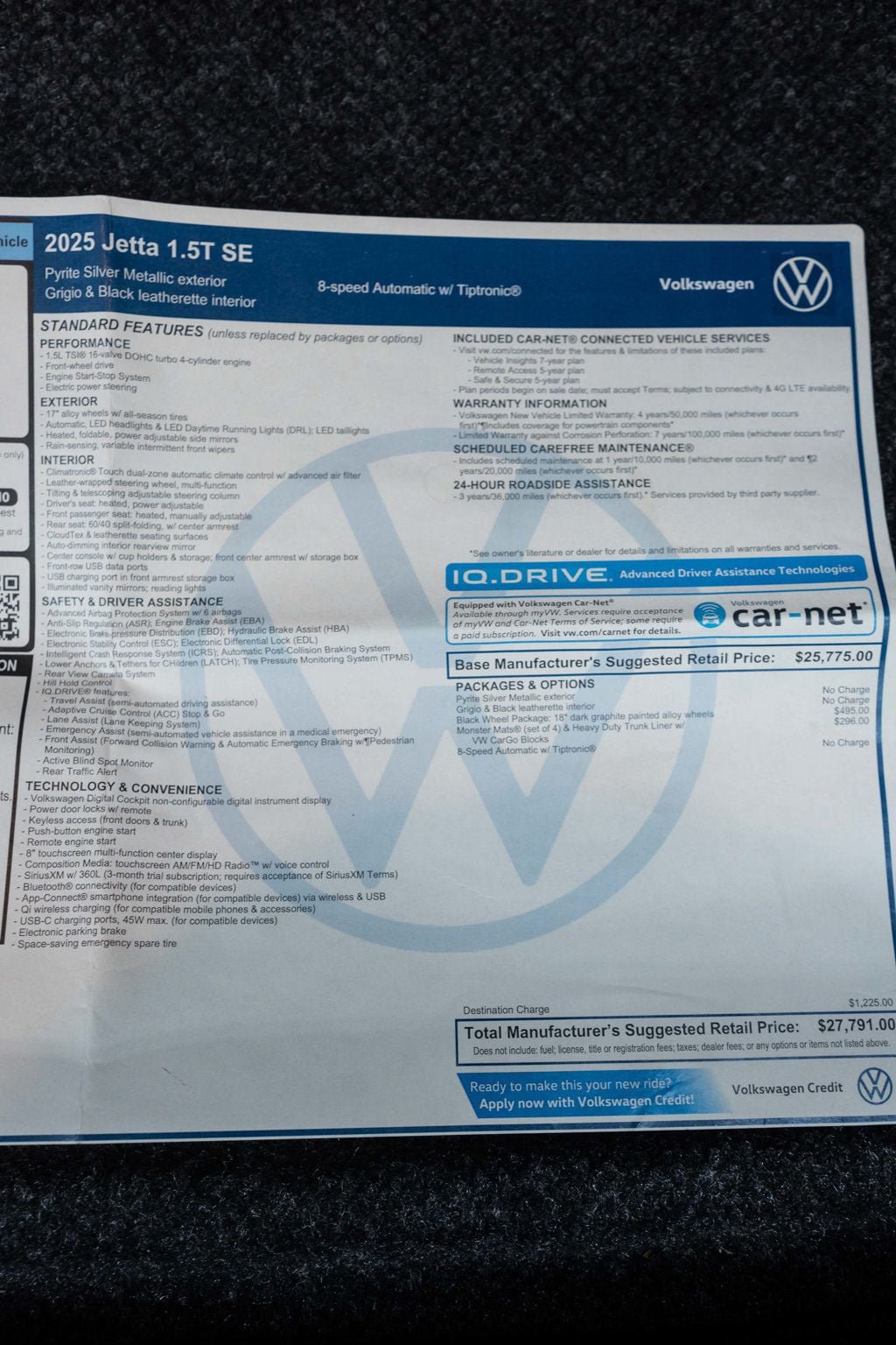 Used 2025 Volkswagen Jetta SE w/ Black Wheel Package FWD image 44