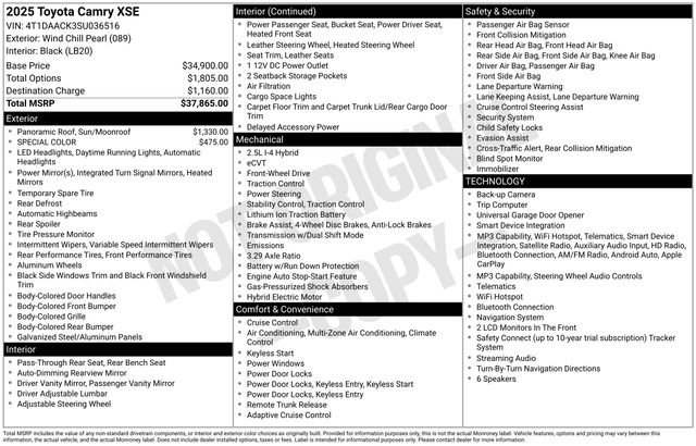 Used 2025 Toyota Camry XSE FWD image 41