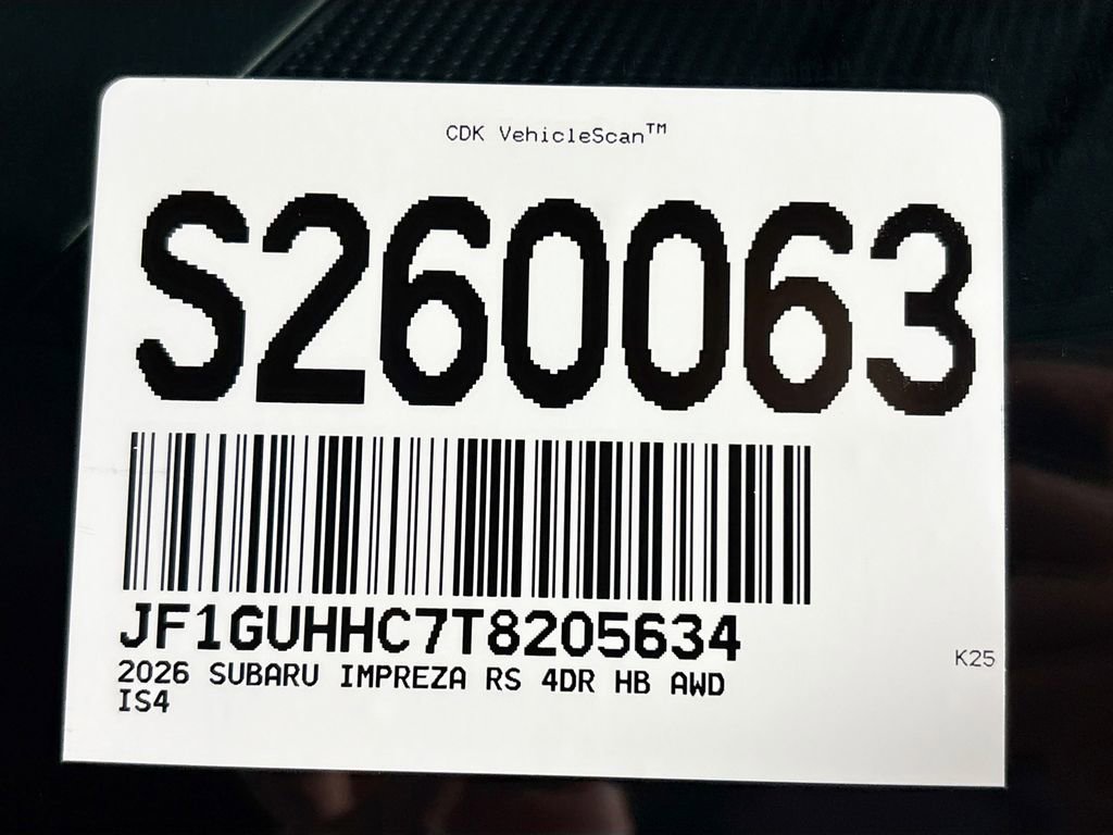 New 2026 Subaru Impreza RS image 25
