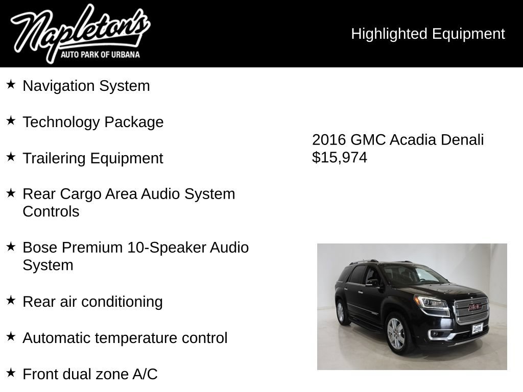 Used 2016 GMC Acadia Denali AWD/4WD image 15