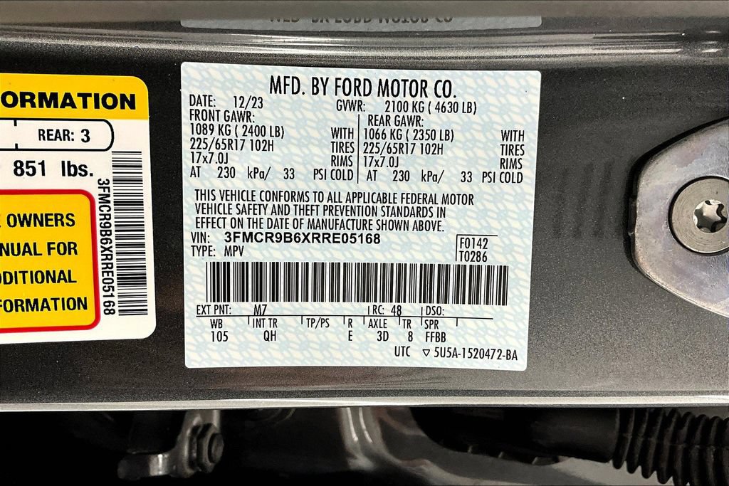 Certified 2024 Ford Bronco Sport Big Bend AWD/4WD image 35