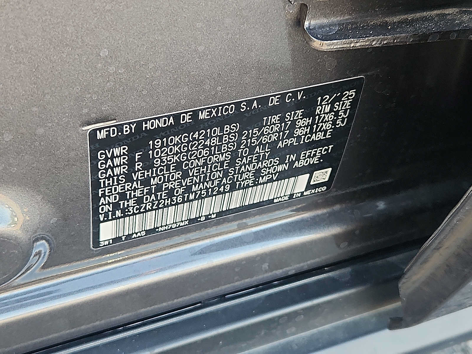 Used 2026 Honda HR-V LX image 26