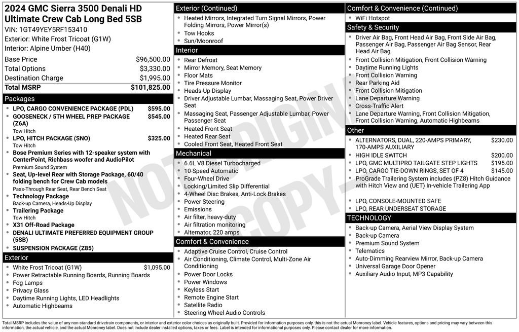 Certified 2024 GMC Sierra 3500 Denali Ultimate AWD/4WD image 50
