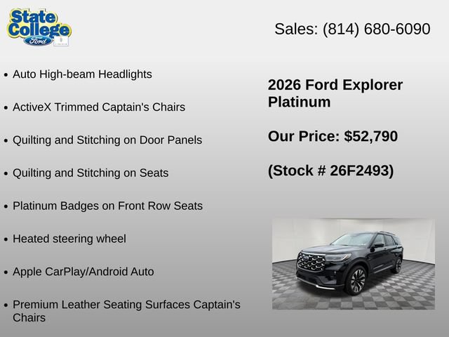 Used 2026 Ford Explorer Platinum w/ LUX Leather Package AWD/4WD image 18