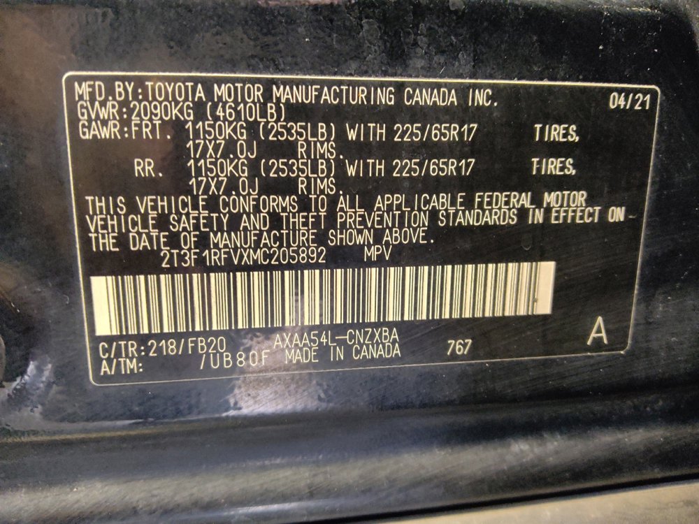 Used 2021 Toyota RAV4 LE w/ Carpet Mat Package (TMS) image 33