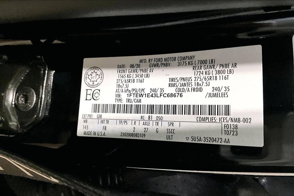 Used 2020 Ford F150 XLT w/ Equipment Group 301A Mid AWD/4WD image 20