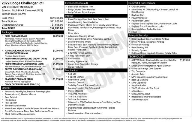 Certified 2022 Dodge Challenger R/T w/ Plus Package RWD image 8