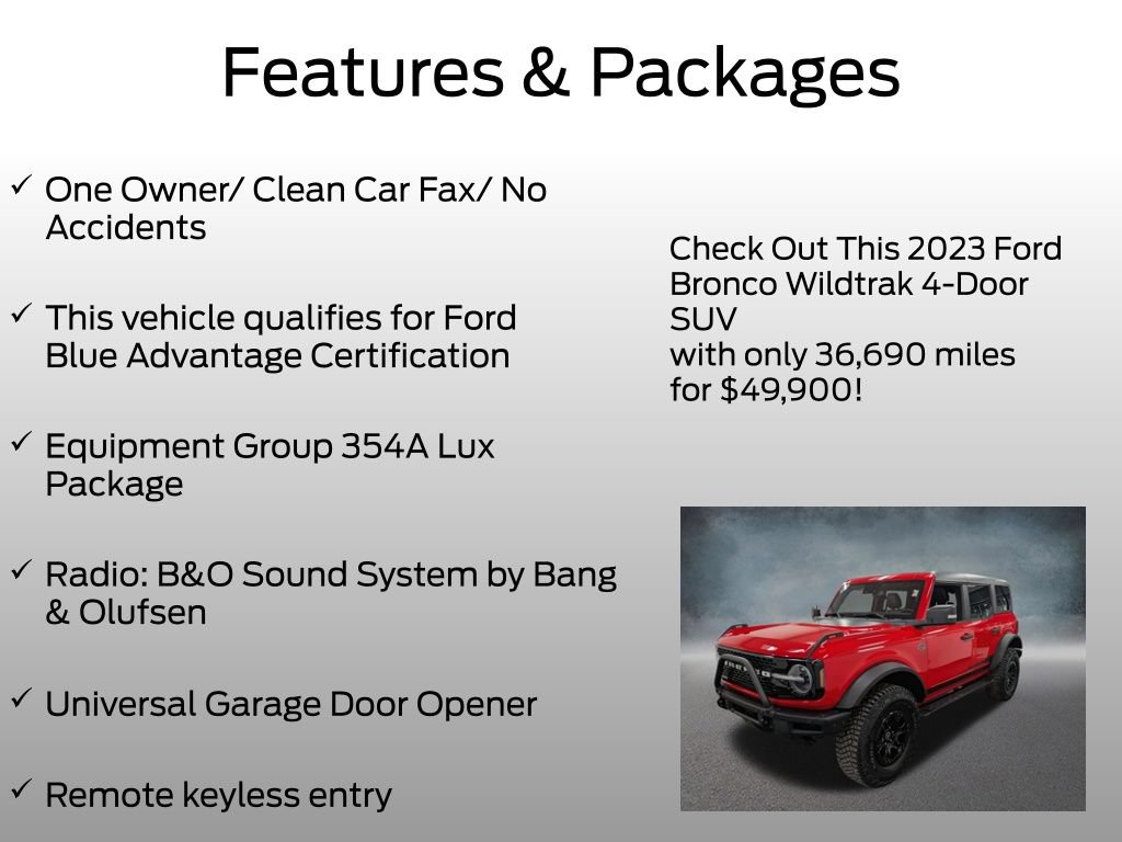 Used 2023 Ford Bronco Wildtrak AWD/4WD image 4