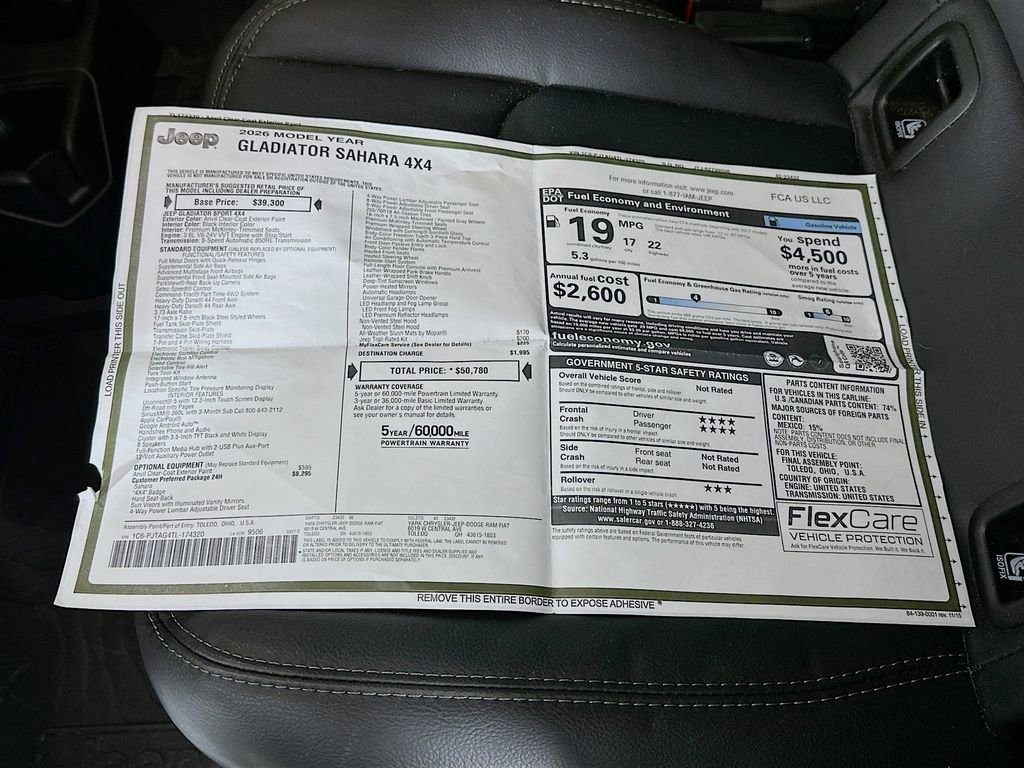 New 2026 Jeep Gladiator Sport AWD/4WD image 13